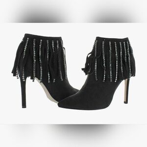 Jessica Simpson Elegant Black Fringe Women's Ankle Boots